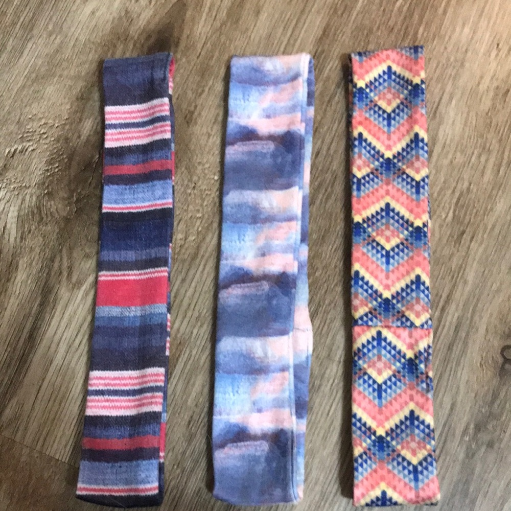 Set of three colorful headbands